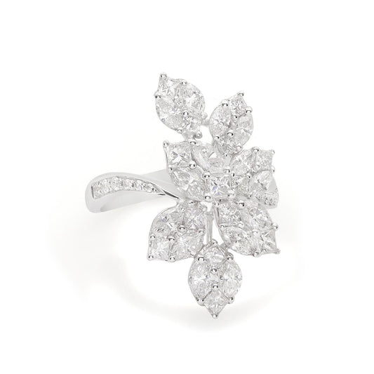 18K White Gold Diamond Ring V0305