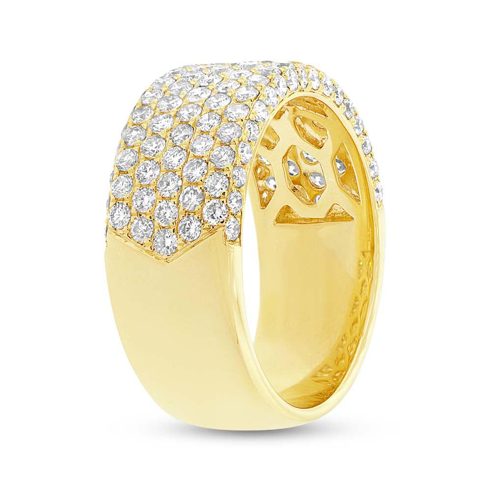 14k Yellow Gold Diamond Lady's Pave Band Size 5 - 1.63ct