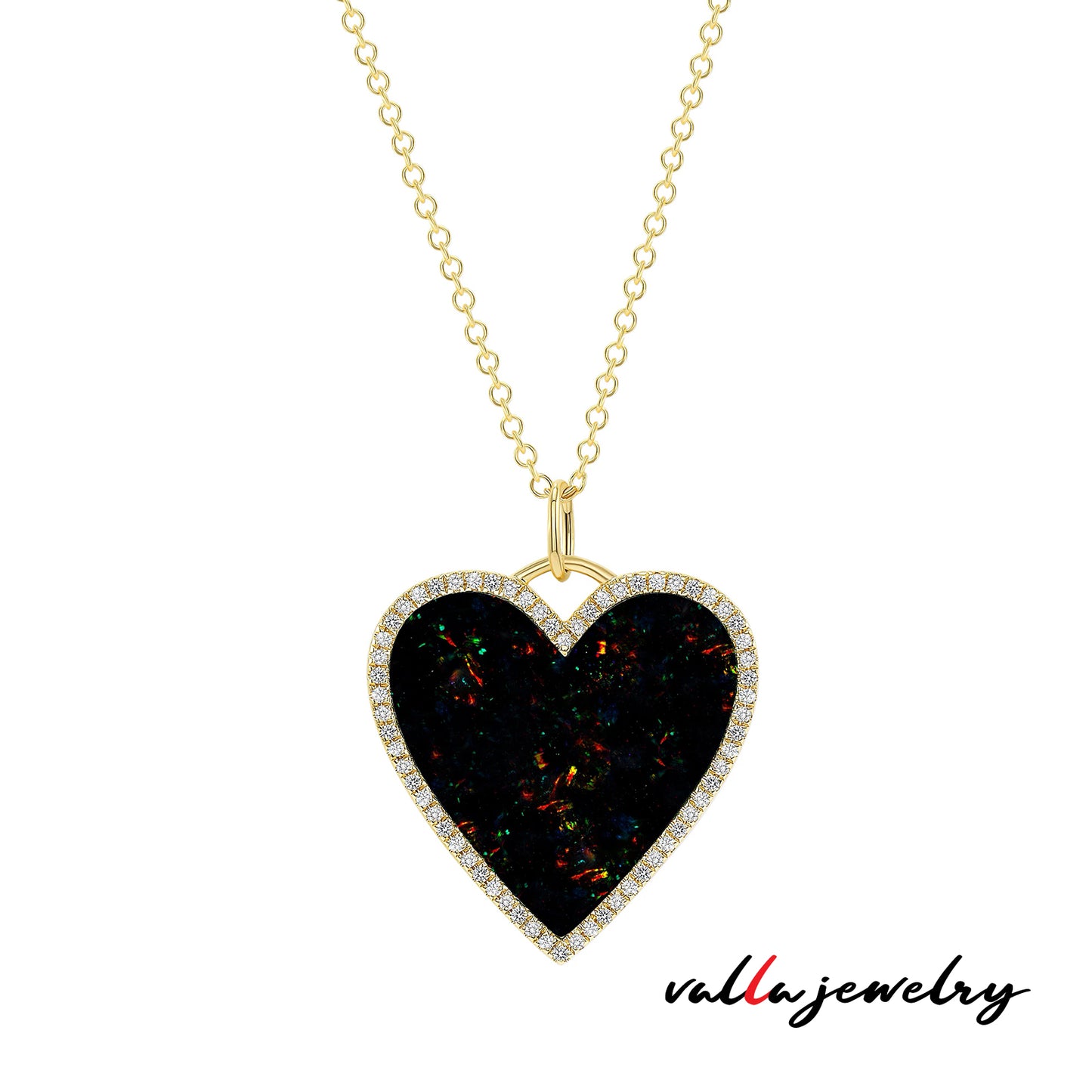 Black Onyx Heart Pendant