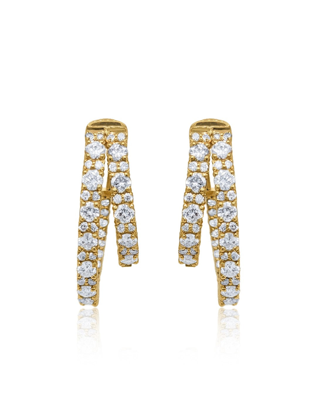 14k Yellow Gold Diamond Earring V0345