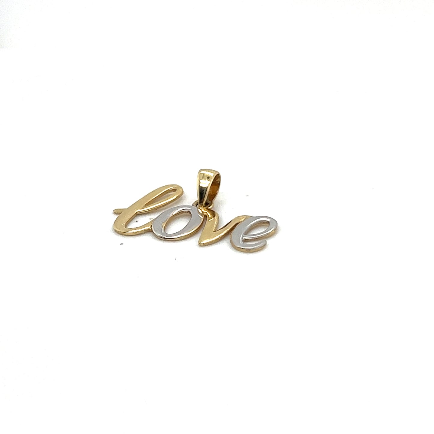 14K Two Tone Love Pendant