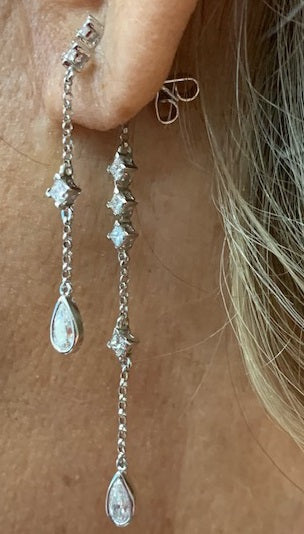 Lariat Drop Diamond Earring