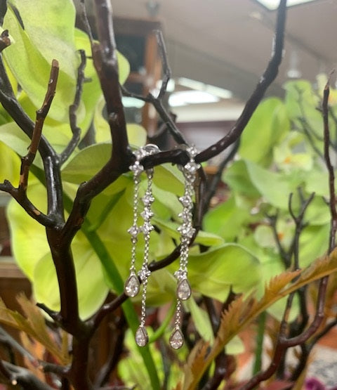 Lariat Drop Diamond Earring