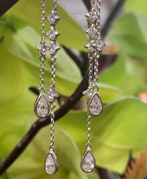 Lariat Drop Diamond Earring