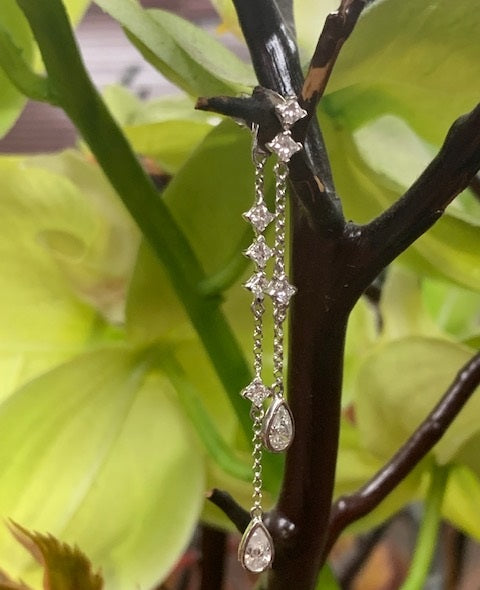 Lariat Drop Diamond Earring