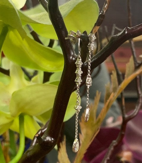 Lariat Drop Diamond Earring