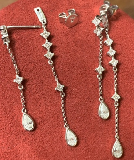 Lariat Drop Diamond Earring