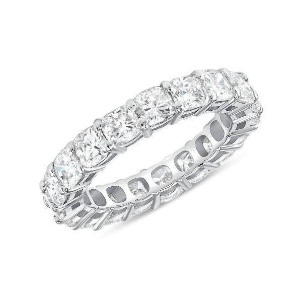 18K White Gold Diamond Eternity Wedding Band
