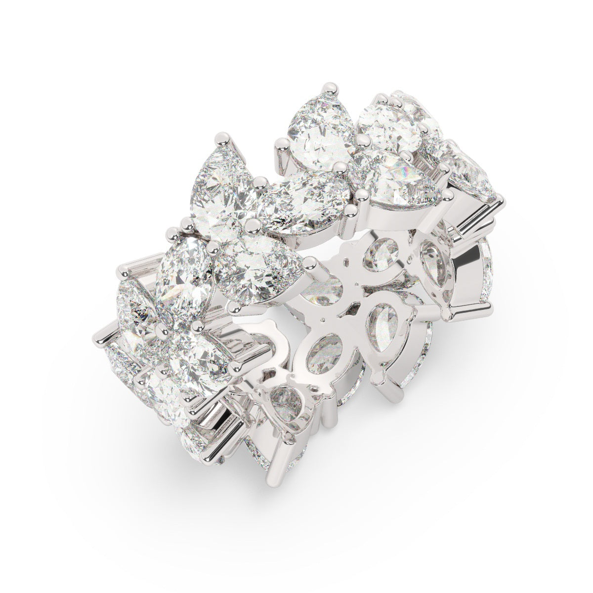 18K White Gold Diamond Ring V0360