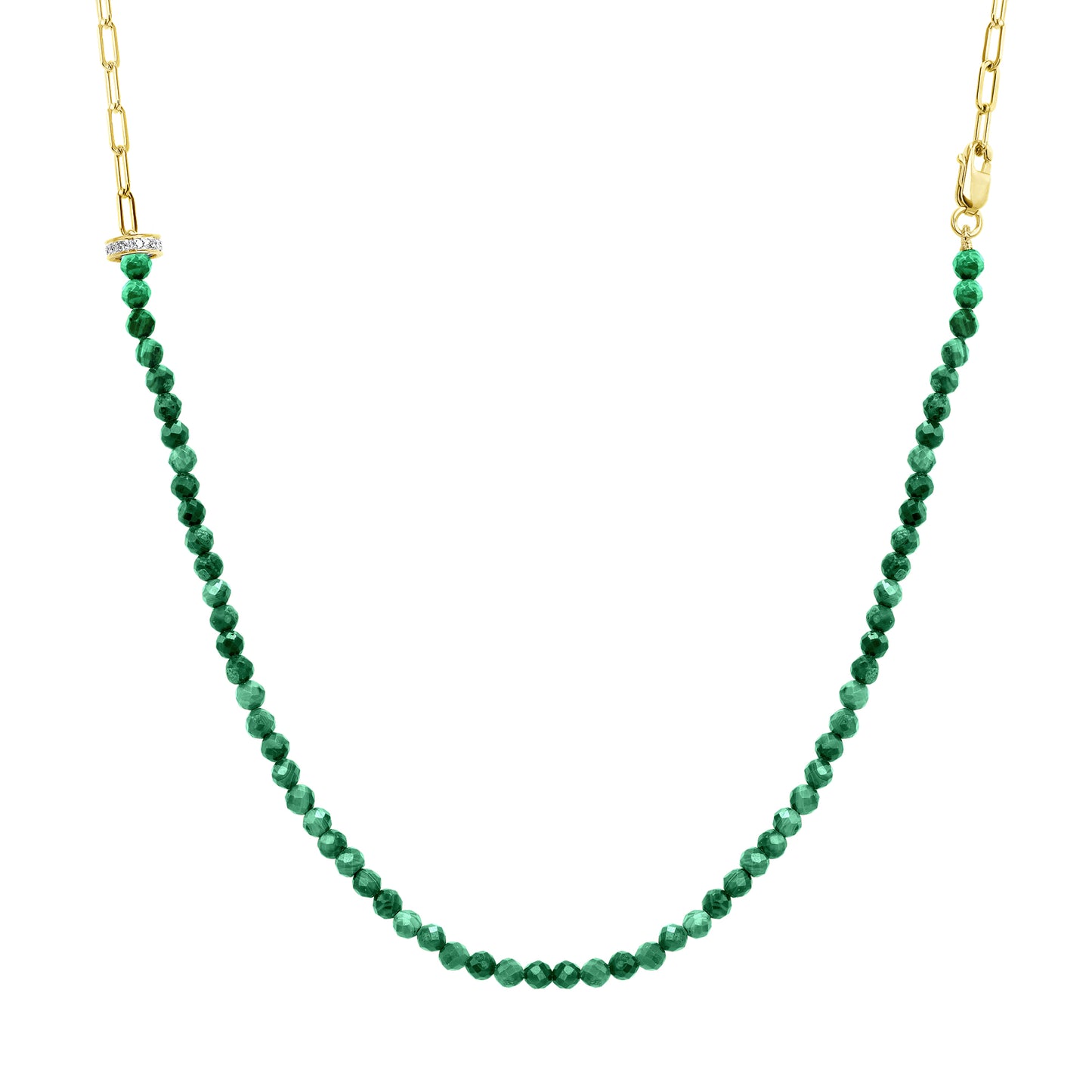 4 Layers Emerald and Malachite Necklaces