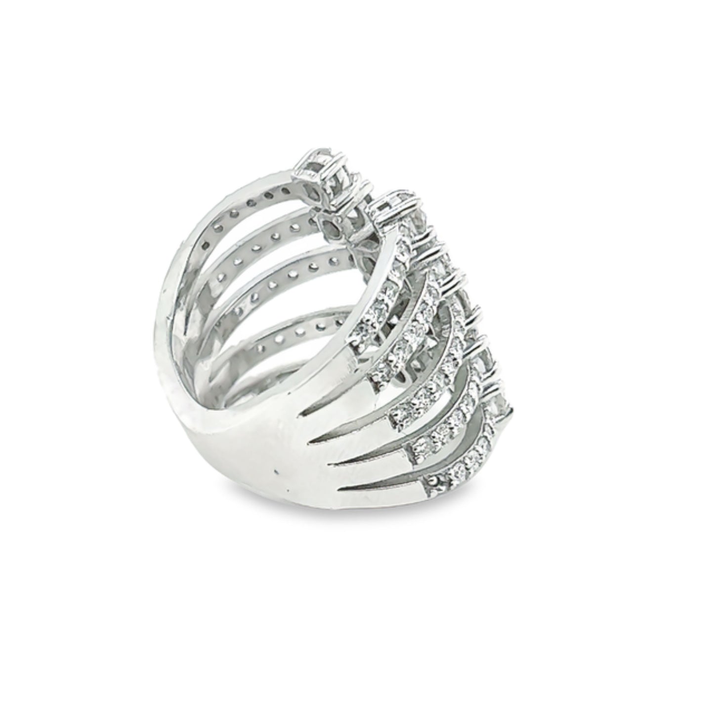 14K White Gold Diamond Ring 2.75c