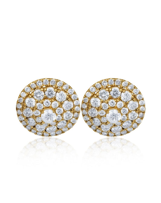 14K White Gold Diamond Earring V0384