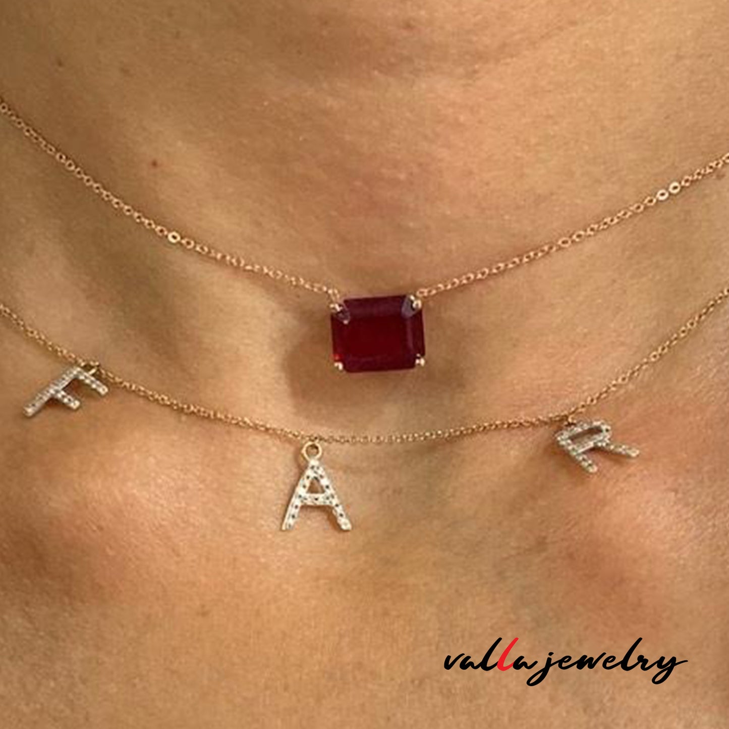 14K Classy Rose Gold Ruby Choker V0149