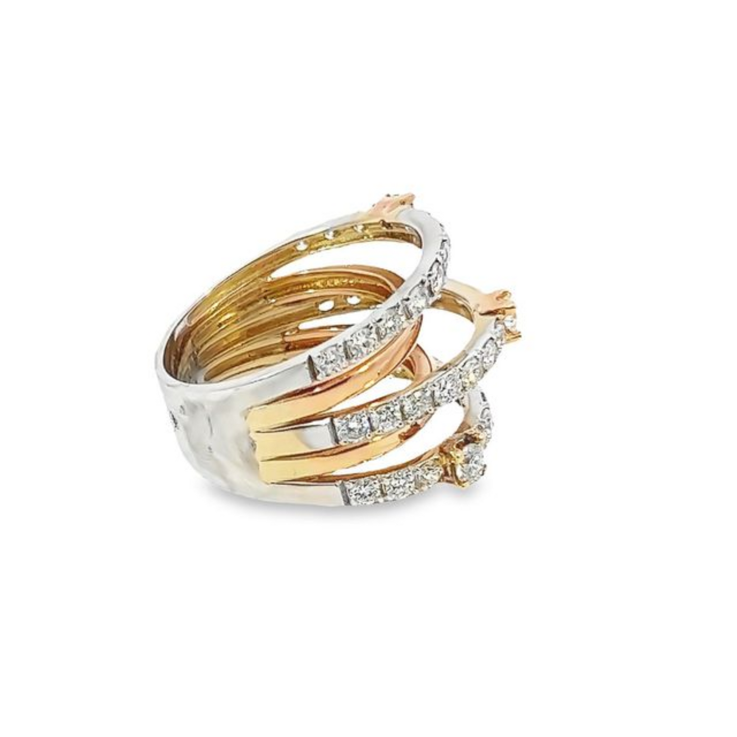 18k Rose Gold Diamond Round Cut 1.98c
