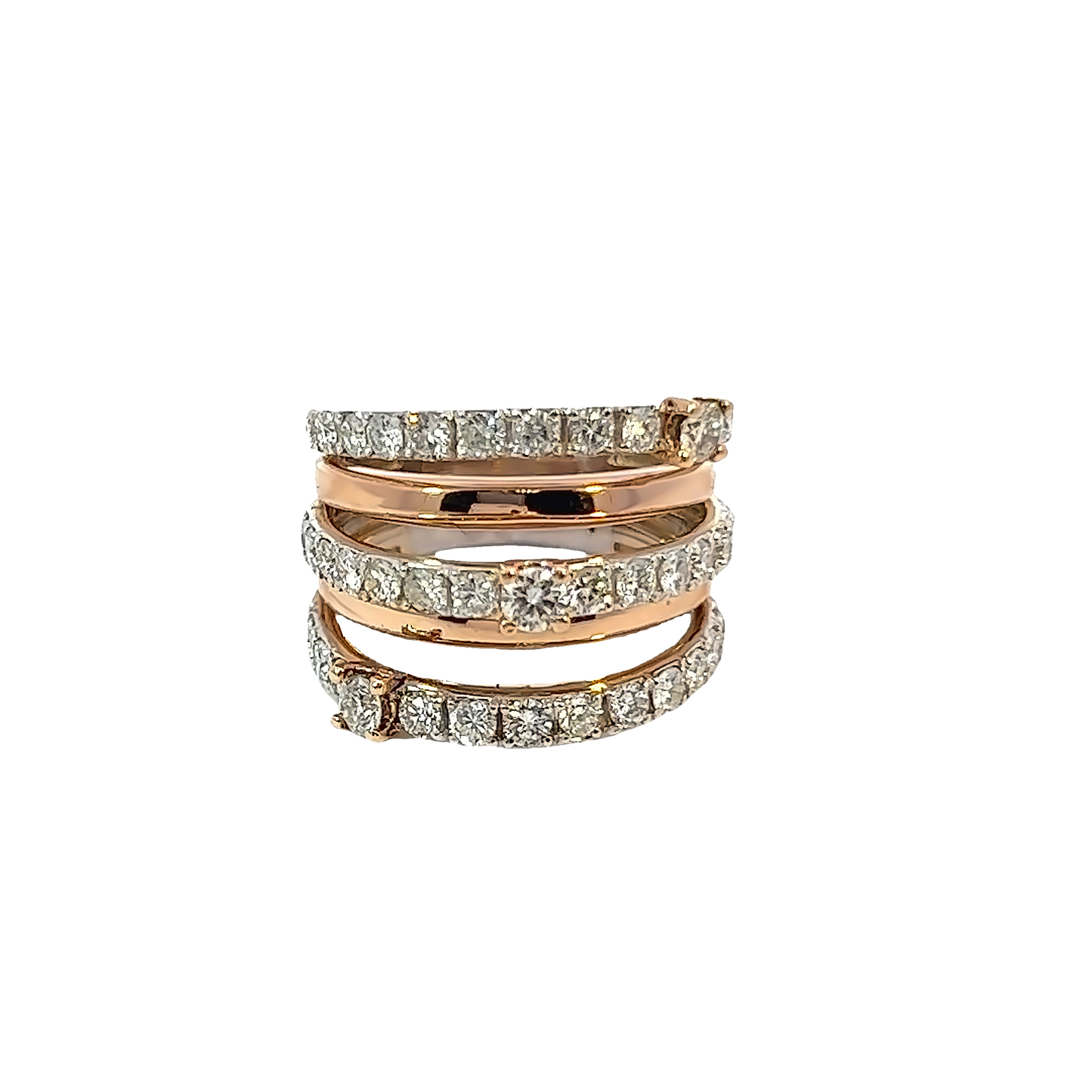 18k Rose Gold Diamond Round Cut 1.98c