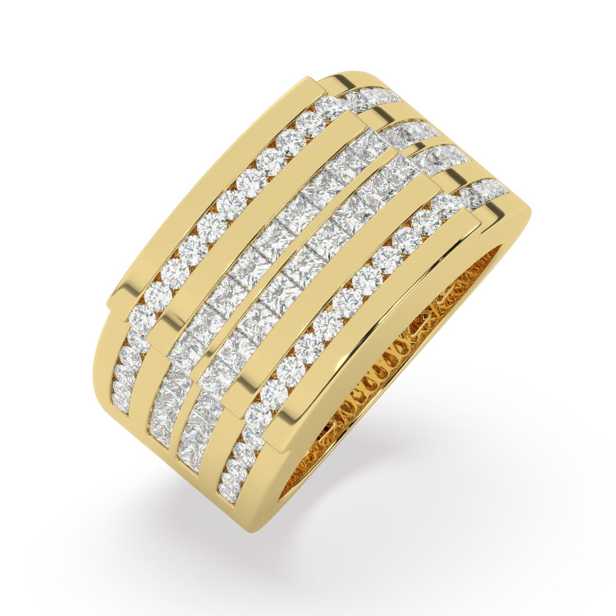 14K Yellow Gold Diamond Ring V0366