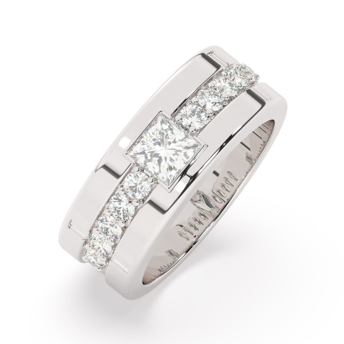 Platinum Diamond Ring V0369