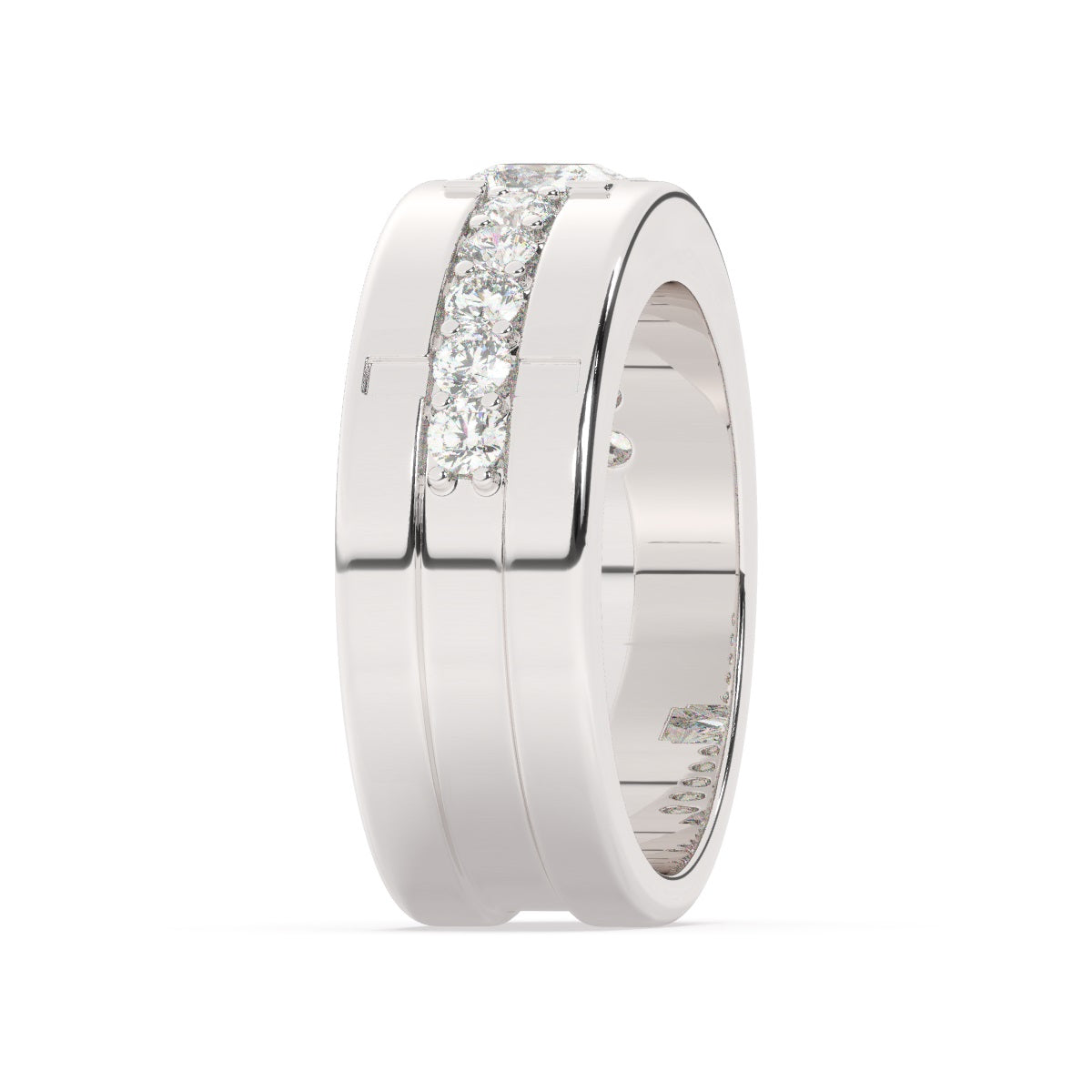 Platinum Diamond Ring V0369