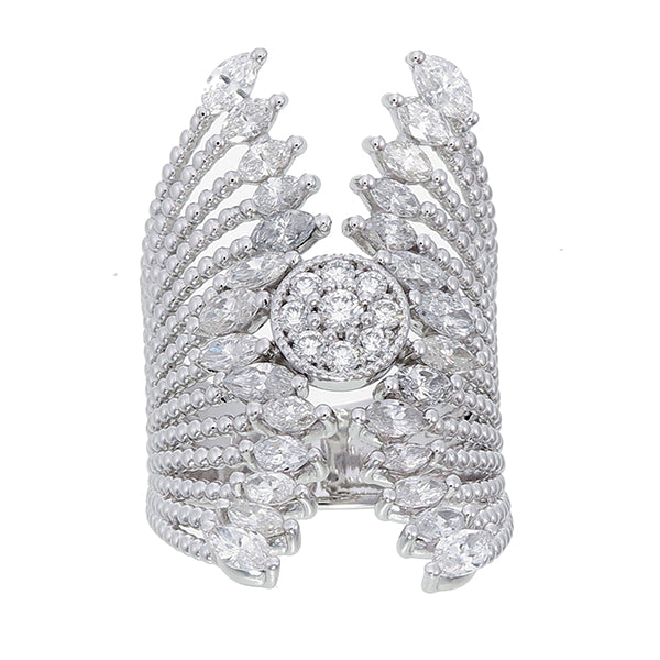 18K White Gold Diamond Ring V0367
