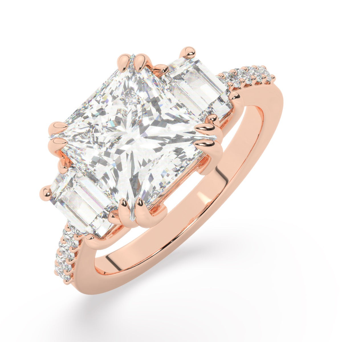 14k White Gold Diamond Ring V0370