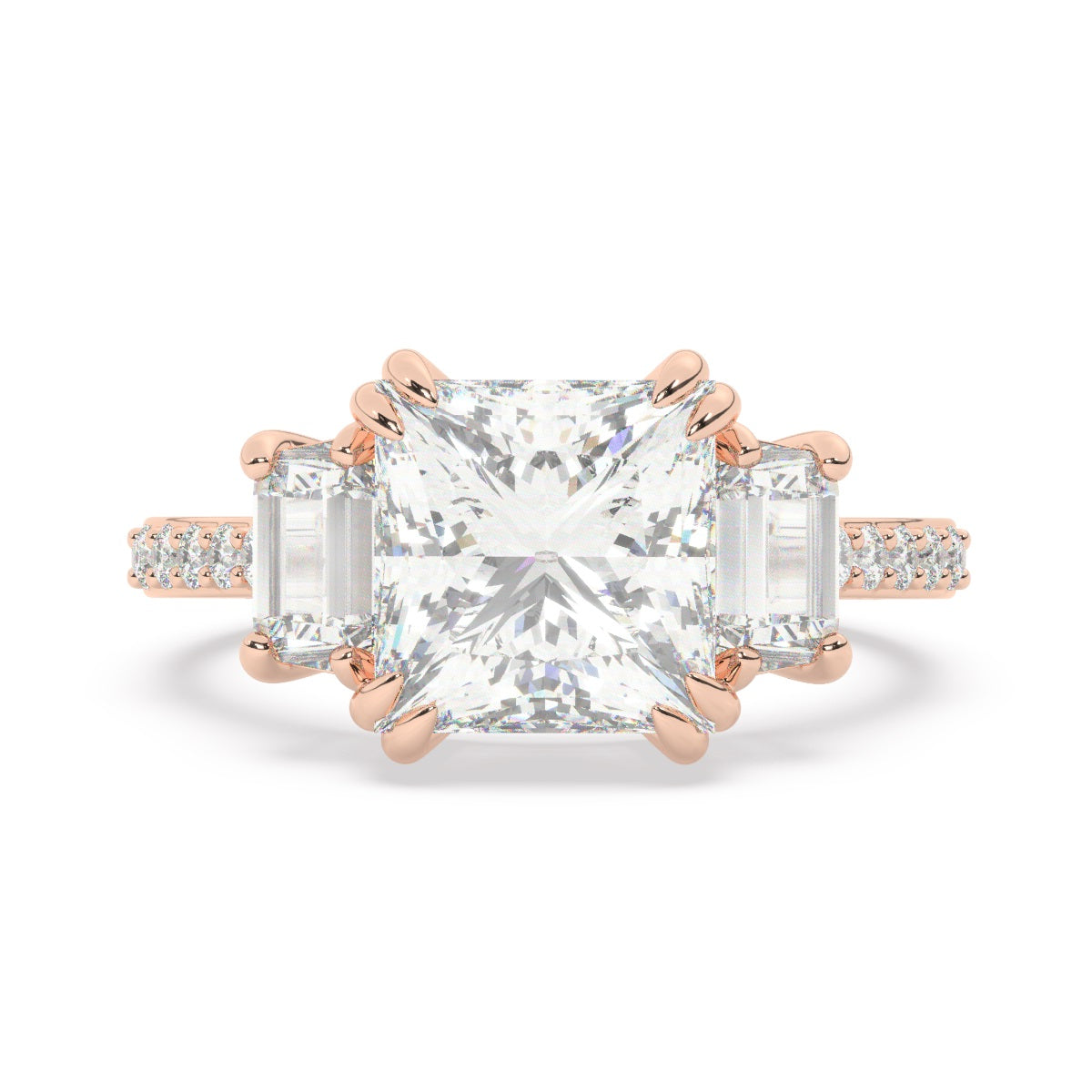 14k White Gold Diamond Ring V0370