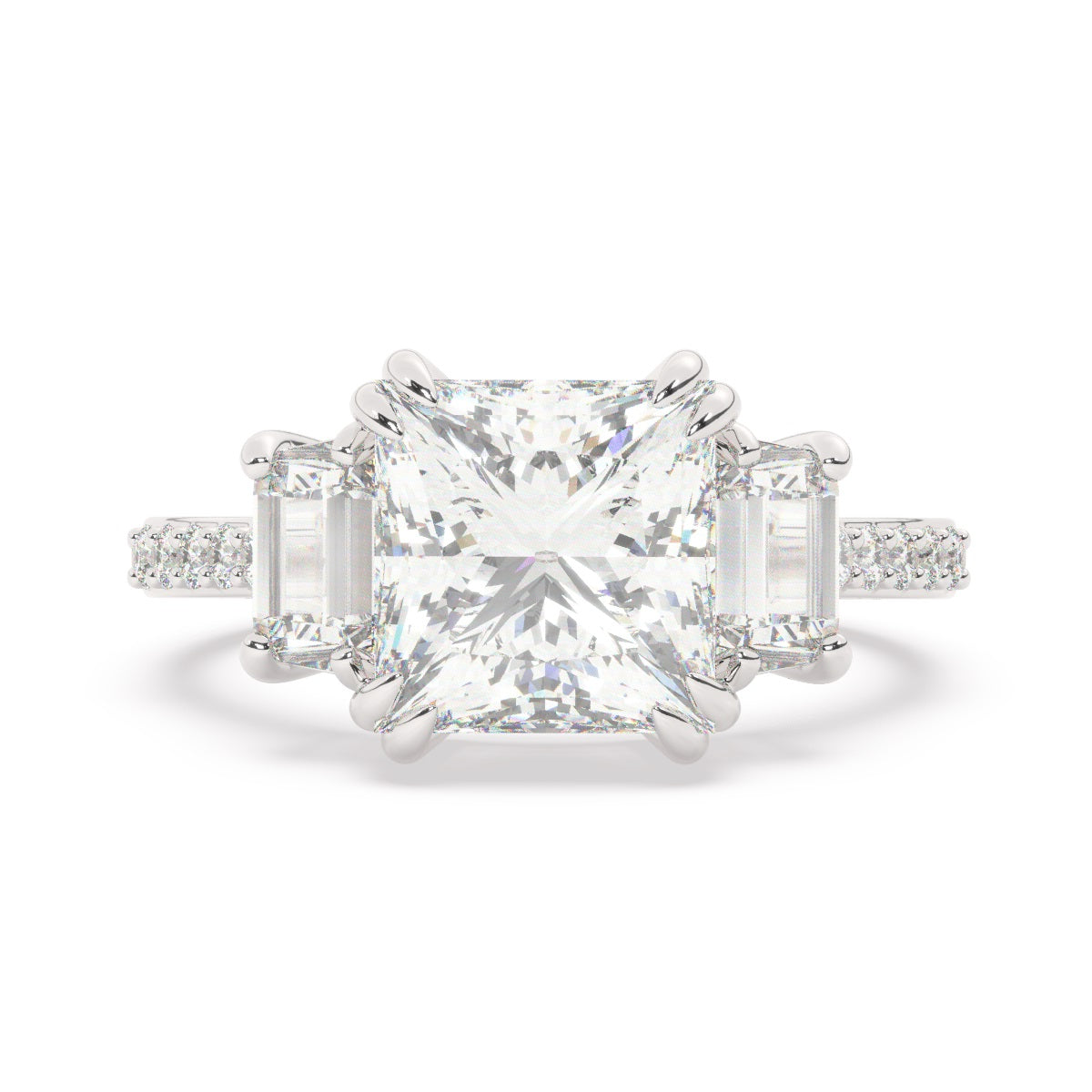 14k White Gold Diamond Ring V0370