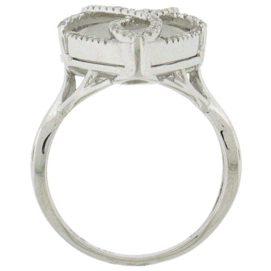 Diamond & 8.21ct White Topaz 14k White Gold Ring - 0.41ct
