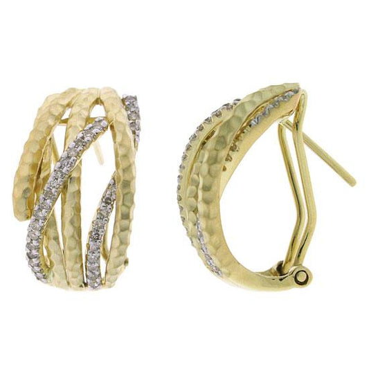 14k Yellow Gold Diamond Fashion Earring - 0.35ct