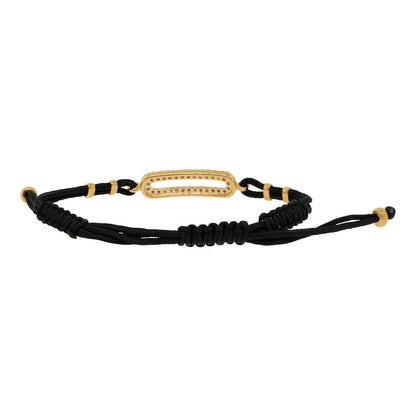14k Yellow Gold White & Champagne Diamond Bar Bracelet