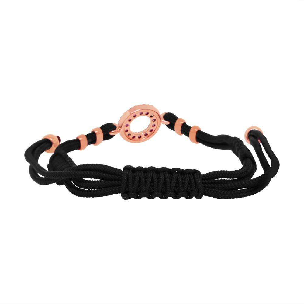Diamond & 0.27ct Ruby 14k Rose Gold Bracelet