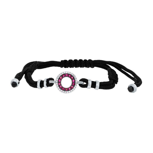 Diamond & 0.27ct Ruby 14k White Gold Bracelet