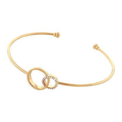 14k Yellow Gold Diamond Bangle - 0.07ct