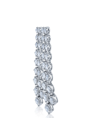 18k White Gold Dangle Earrings For Women Dangle Stud Earring