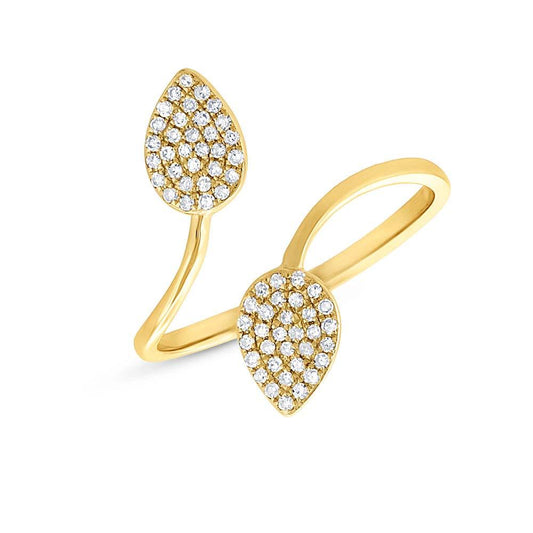 14k Yellow Gold Diamond Lady's Ring Size 5 - 0.18ct