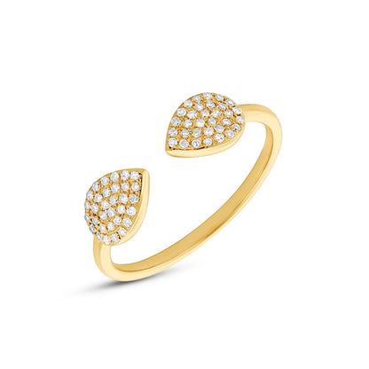 14k Yellow Gold Diamond Lady's Ring Size 6 - 0.18ct