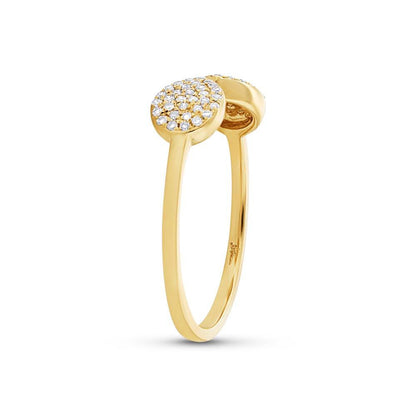 14k Yellow Gold Diamond Lady's Ring Size 6 - 0.18ct