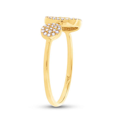 14k Yellow Gold Diamond Lady's Ring - 0.22ct
