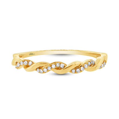 14k Yellow Gold Diamond Lady's Ring Size 5 - 0.07ct