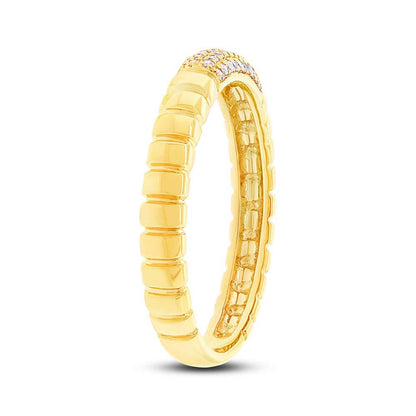 14k Yellow Gold Diamond Lady's Ring - 0.12ct