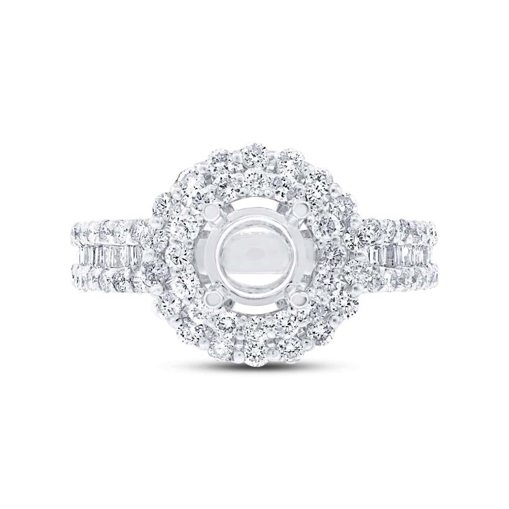 18k White Gold Diamond Semi-Mount Ring - 1.00ct