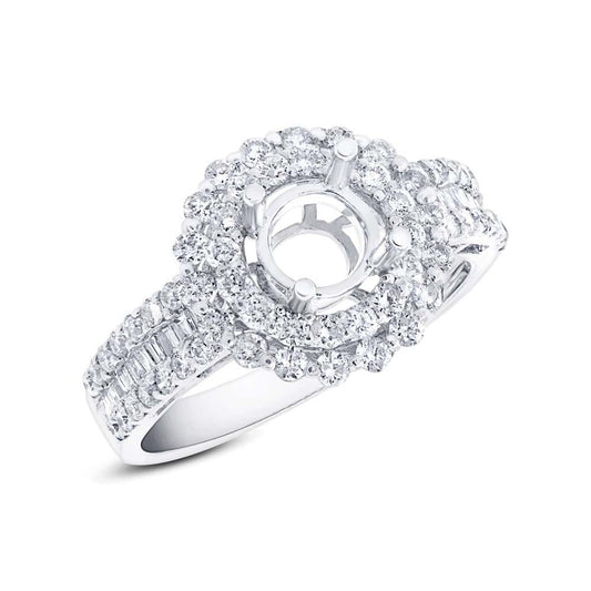 18k White Gold Diamond Semi-Mount Ring - 1.00ct