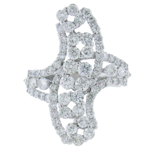 18k White Gold Diamond Lady's Ring - 2.16ct