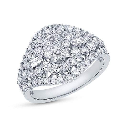 18k White Gold Diamond Lady's Ring - 1.84ct