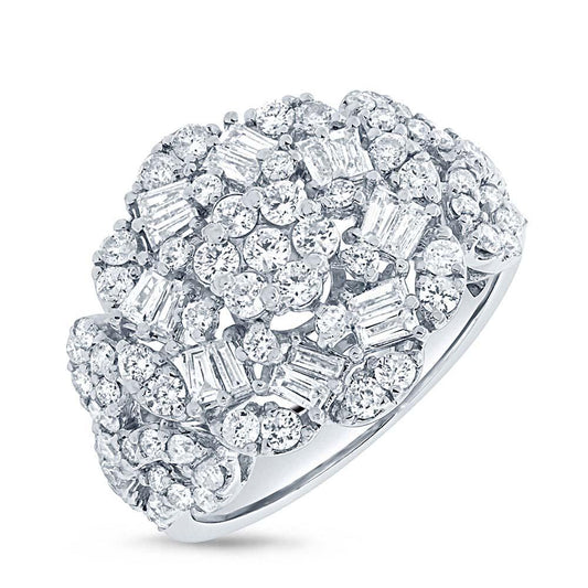 18k White Gold Diamond Lady's Ring - 1.80ct