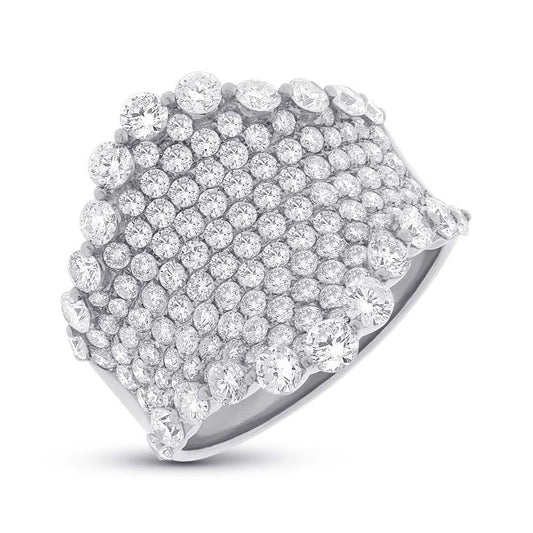 18k White Gold Diamond Lady's Ring - 2.98ct