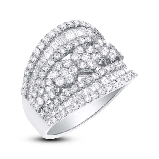 18k White Gold Diamond Lady's Ring - 2.87ct