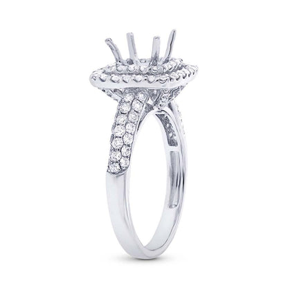 18k White Gold Diamond Semi-mount Ring - 1.06ct