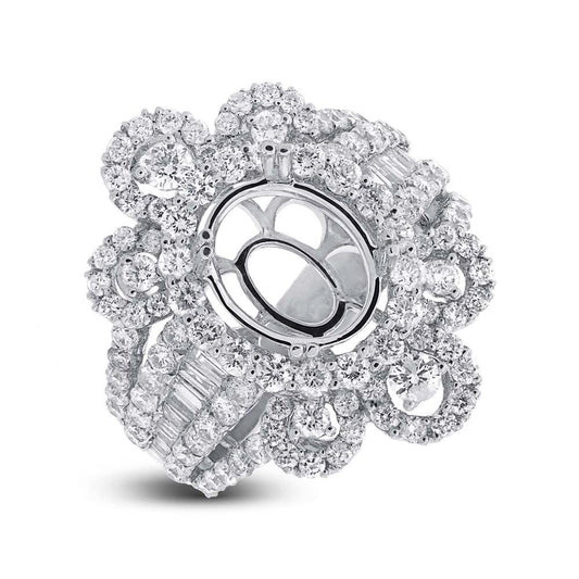 18k White Gold Diamond Semi-mount Ring - 2.48ct