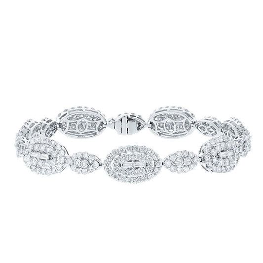 18k White Gold Diamond Lady's Bracelet - 7.58ct
