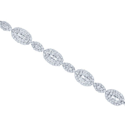 18k White Gold Diamond Lady's Bracelet - 7.58ct